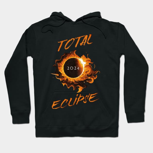 Total Eclipse 2024 Hoodie by 5 Points Designs